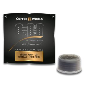 COFFEE WORLD - 75 CAPSULE MISCELA INTENSO & DECISO COMPATIBILI AROMA VERO