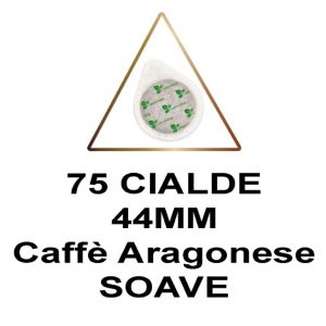 CAFFE ARAGONESE CIALDA 44MM MISCELA SOAVE DEK BOX 75 CIALDE