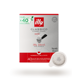 ILLY CAFFE' TOSTATO CLASSICO MONODOSE CONFEZIONE 40 CIALDE ESE 44 mm