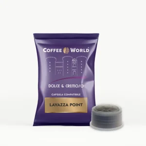 COFFEE WORL 75 CAPSULE DOLCE E CREMOSO COMPATIBILI LAVAZZA POINT