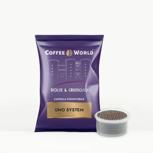 COFFEE WORLD 75 CAPSULE DOLCE E CREMOSO COMPATIBILI UNO SYSTEM