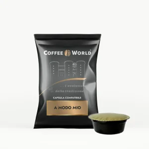 COFFEE WORLD 75 CAPSULE MISCELA INTENSO E DECISO COMPATIBILI A MODO MIO